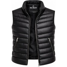 Classics Men Rc Moon Fermuarlı Erkek Slim Fit Suni Deri Yelek 7589