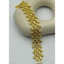 Biju Yılmaz 22K Altın Kaplama Pullu Bileklik - 25-22K123