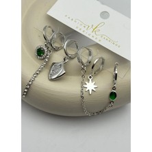 Biju Yılmaz Vip 6'lı Silver Küpe - 25-VIP207