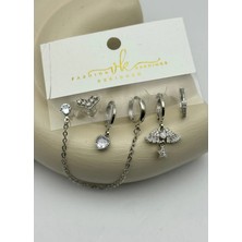 Biju Yılmaz Vip 6'lı Silver Küpe - 25-VIP220