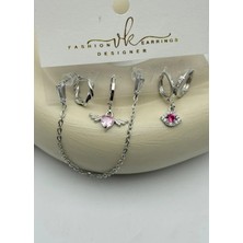 Biju Yılmaz Vip 6'lı Silver Küpe - 25-VIP196