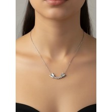 Biju Yılmaz Çelik Silver Kelebek Kolye - 25-CLKK224