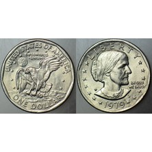 Banknoting Amerika 1 Dolar 1979 P. Susan B. Anthony. Çilaltı.