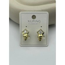 Biju Yılmaz Xuping Gold Taşlı Kuru Kafa Küpe - 25XPKP377