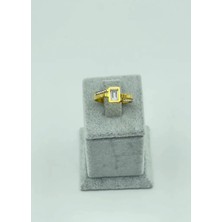 Biju Yılmaz Çelik Gold Baget Tek Taş Yüzük - 25YZK175