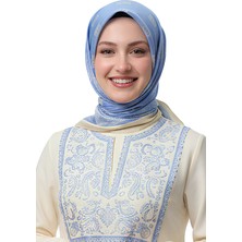 Levamor Kadın Ipek ve Bambu Karışımlı Kristal Eşarp Bebe Mavisi