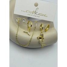 Biju Yılmaz Vip 6'lı Gold Küpe - 25-VIP181