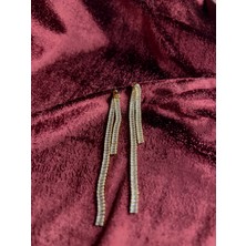 Zirkon Taşlı Uzun Sallantılı Küpe