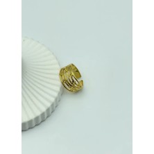 Biju Yılmaz Çelik Gold Ayarlanabilir Yüzük - 25YZK150