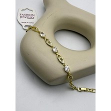 Biju Yılmaz Xuping Ymz Gold Taşlı Oval Taş Tasarım Bileklik - 26YMZB11