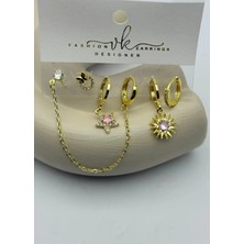 Biju Yılmaz Vip 6'lı Gold Küpe - 25-VIP175
