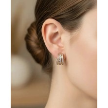 Biju Yılmaz Xuping Rose Taşlı Küpe - 25-XPKP266