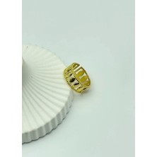 Biju Yılmaz Çelik Gold Ayarlanabilir Yüzük - 25YZK155