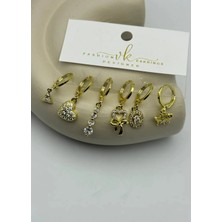 Biju Yılmaz Vip 6'lı Gold Küpe - 25-VIP182