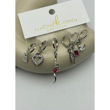 Biju Yılmaz Vip 6'lı Silver Küpe - 25-VIP197