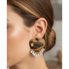 Biju Yılmaz Xuping Gold Taşlı Kalp Küpe - 25-XPKP284