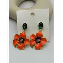 Biju Yılmaz Vip Taşlı Nar Çiçeği Küpe - 25-VIP292