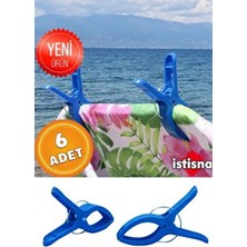 İstisna 6 Adet Xxl Büyük Boy Şezlong Plaj Havlusu Mandalı Halı Asma Battaniye ve Havlu Tutucu Mandal