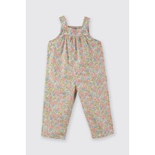 Made With Liberty Fabric Liberty Kumaş Çiçek Desenli Kız Bebek Salopet