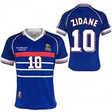 Fransa 98 Dünya Kupası Zinedine Zidane Yetişkin Nostalji FORMASI-ZYP01