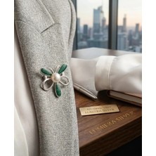 925 Ayar Gümüş Kadın Broş- Kelebek Detaylı