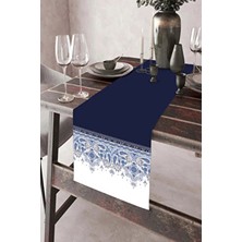 Aymira Home 40X140CM Dokuma Leke Tutmaz Baskılı Tay Tüyü Kumaş Masa Örtüsü Dekoratif Runner Yıkanabilir