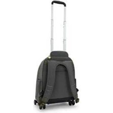 Kipling New Zea Gri Kumaş 8 Tekerlekli Okul Çantası Düz Desenli Kız Çocuklar İçin Ergonomik Tasarım