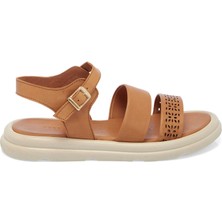 Tergan Taba Hakiki Deri Kadın Sandalet - K25Y1SN67892-A29