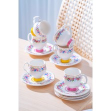 Acar Despina 6 Kişilik Porselen Kahve Fincan Takımı - 90 ml