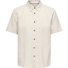 Only & Sons Onswılson Reg Ss 030 Shırt Erkek Beyaz Gömlek - 22037198