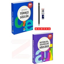 Mercan Okul Yayınları Ortaokul Türkçe Sözlük ve Deyimler ile Atasözleri Sözlüğü Kalem Seti Hediyeli