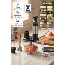 Sinbo SHB-7532 El Blender Seti | 2l Doğrayıcı Hazne | Çırpıcı | Rendeleme & Dilimleme Aparatları | Paslanmaz Çelik