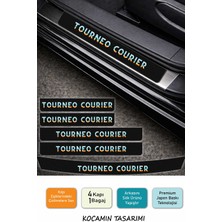 Kocamın Tasarımı Ford Tourneo Courier Kapı Eşiği Karbon Folyo Seti – Tourneo Courier Modeline Özel 5 Parça Araç Koruyucu