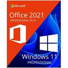 Microsoft Office 2021 Professional Plus + Windows 11 Professional Dijital Key Ömür Boyu