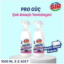 Sır Pro Güç Çok Amaçlı Temizleyici Beyaz Sabun Kokulu 1000 ml x 2 Adet
