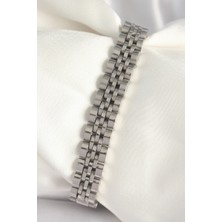 Bazarhane 316L Çelik Gümüş Renk Zincir Model Erkek Bileklik