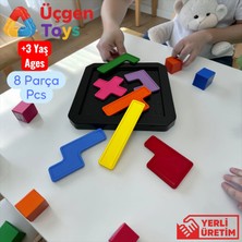 Üçgen Toys Eğitici Zekâ Blokları +3Yaş+Montessori Oyuncak+Renkleri Birleştirilebilir+Yapı Seti