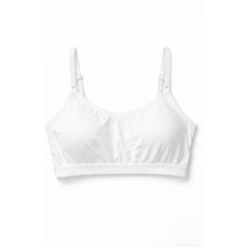 3'lü Set Pamuklu Basic Bralet | Çıkarılabilir Pedli, Ayarlanabilir Ip Askılı - Siyah + Beyaz + Gri