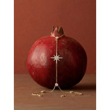 Silveria Jewels 925 Ayar Gümüş Kutup Yıldızı Detaylı Şahmeran – Zirkon Taşlı El Zinciri