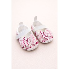 Minissa Baby Kids Kız Bebek Babet -Patik, Dantel Kumaş Cırt Cırtlı Fiyonk Detaylı, Kaydırmaz Tabanlı Ilk Adım Ayakkabı