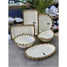 Roykıng Line Osg 6 Parça Gold Servis Sunum Seti