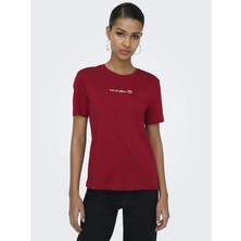 Only 15368653 0 Yaka Kadin Body - Bordo Beyaz