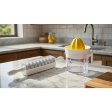 Ludia Ludıa Manuel Kollu Narenciye Sıkacağı & 9 Bıçaklı Saklama Kaplı Mantı Kesme Merdanesi Set