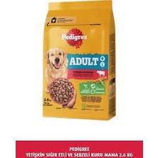Pedigree Sığır Etli (Biftekli) & Sebzeli Yetişkin Köpek Maması 2.6 kg