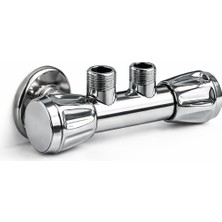 Akçay Çift Çıkışlı Aç-Kapa Taharet Musluğu- Krom Ara Musluk