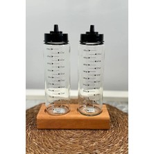Oblivion 2'li Ahşap Çok Amaçlı Stand + 2 Adet 500 ml Yağlık - Mutfak Düzenleyici