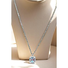 Katilus Baget Gümüş Renk Çelik Şık Kolye Çelik Kadın Kolye