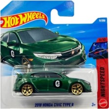 Hot Wheels 2018 Honda Civic Type R 1/64 Ölçekli Metal Araba Koleksiyonluk Tasarım