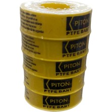 Piton Teflon Bant 12 mm x 0,075 mm x 10 Metre (5 Adet) – Su Tesisatları Için Sızdırmaz ve Dayanıklı
