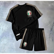 Italya Milli Takımı 125.YIL Özel Üretim Siyah Çocuk Forması 3'lü Set